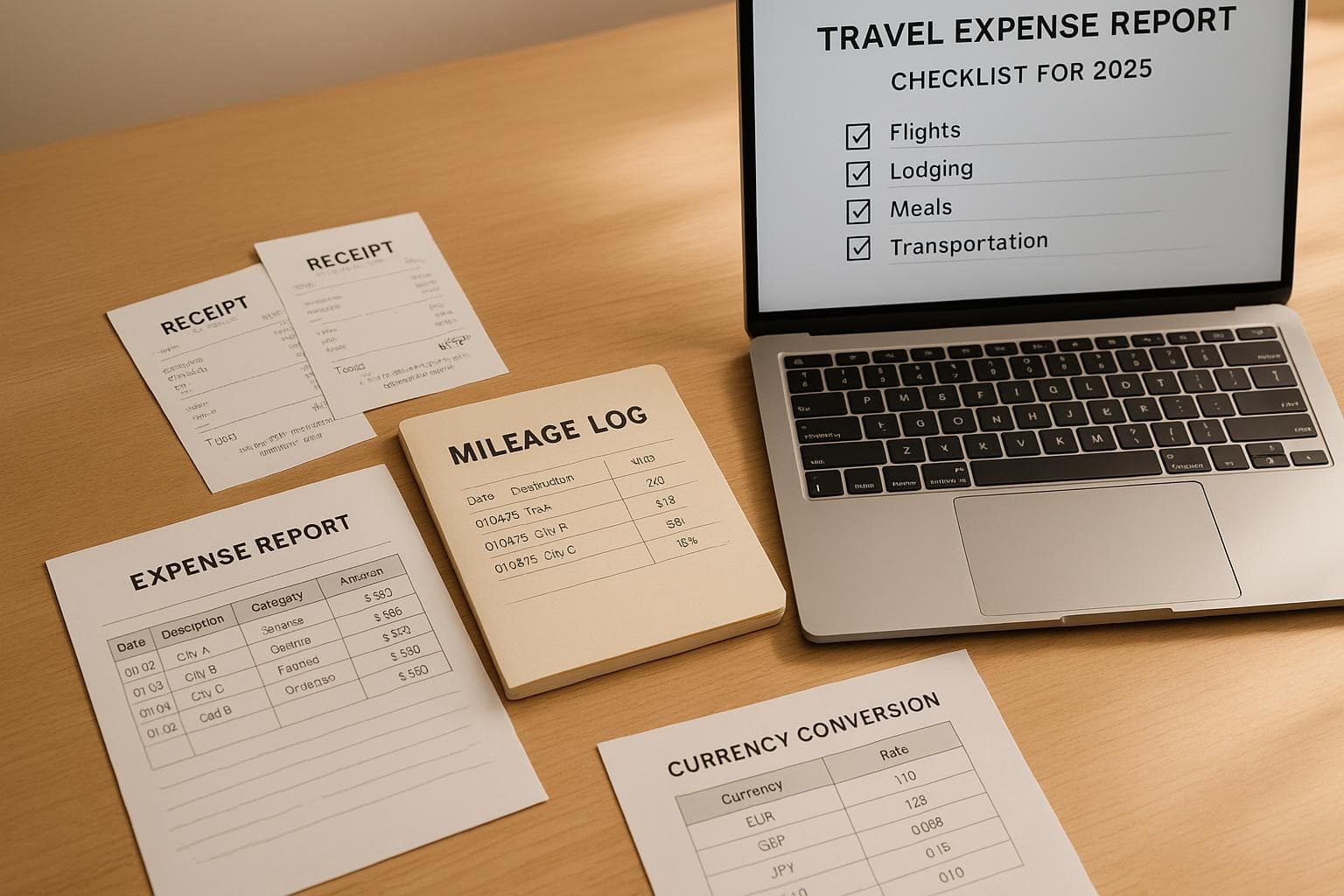 Travel Expense Report Checklist for 2025
